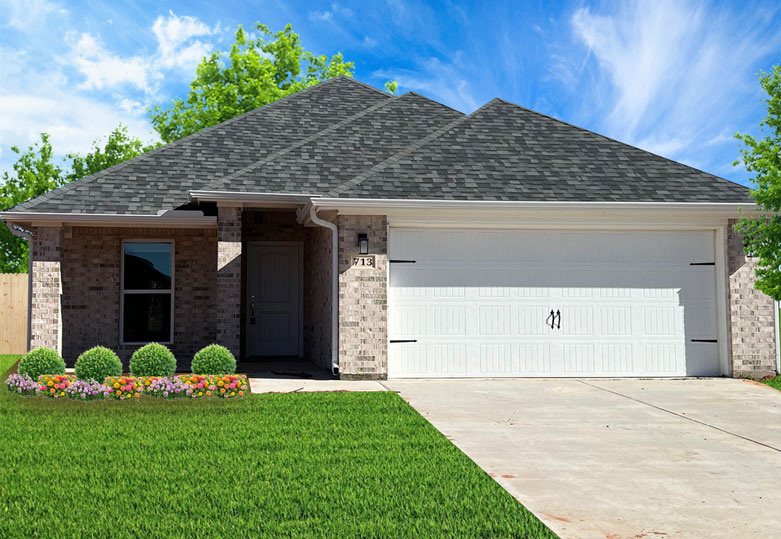 The Corsican elevation under the 1415 Series by Wyldewood Homes
